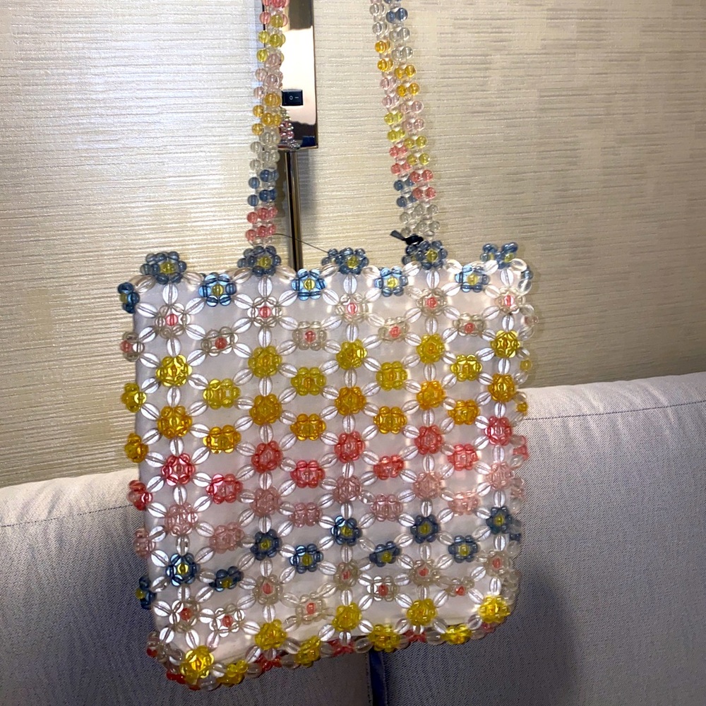 NWT Cynthia Rowley Beaded Floral Bag